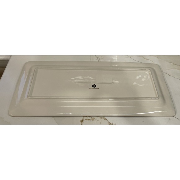 Anthropologie Fromage Bistro Tile Glazed Stoneware Cheese Platter Charcuterie - Picture 4 of 7